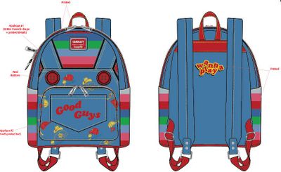 Childs Play by Loungefly Backpack Chucky Cosplay