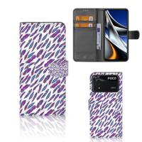 Xiaomi Poco X4 Pro 5G | Telefoon Hoesje | Feathers Color | Portemonnee hoesje