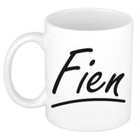 Naam cadeau mok / beker Fien met sierlijke letters 300 ml   - - thumbnail