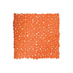 MSV Douche/bad anti-slip mat - badkamer - pvc - oranje - 54 x 54 cm - Badmatjes