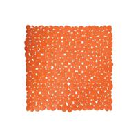 MSV Douche/bad anti-slip mat - badkamer - pvc - oranje - 54 x 54 cm - Badmatjes