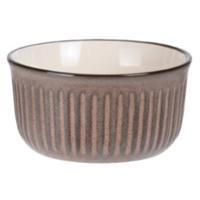 Soepkom Striped - bruin - 14 x 7 cm - keramiek - kommetjes - 500 ml