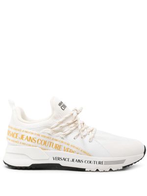 Versace Jeans Couture baskets à bande logo - Blanc