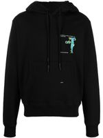 Off-White Hoodie met print - Zwart - thumbnail