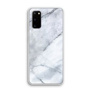 Witte marmer: Samsung Galaxy S20 Transparant Hoesje