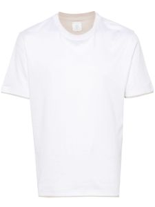 Eleventy t-shirt en coton à design superposé - Blanc