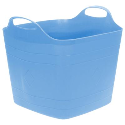 Excellent houseware Flexibele kuip / emmer - blauw - 25 l - kunststof - 40 x 35 cm
