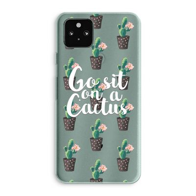 Cactus quote: Google Pixel 5a 5G Transparant Hoesje