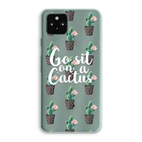 Cactus quote: Google Pixel 5a 5G Transparant Hoesje