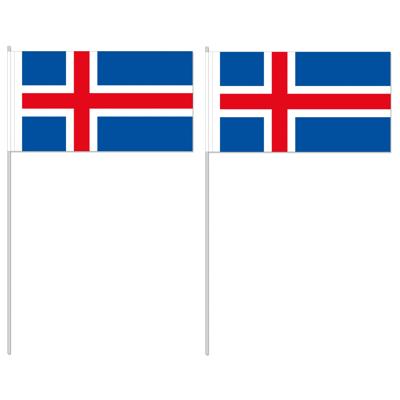 10 stuks handvlag IJsland 12 x 24 cm