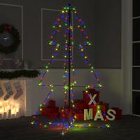 VidaXL Kegelkerstboom 200 led&apos;s binnen en buiten 98x150 cm