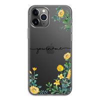 Gele bloemen: iPhone 11 Pro Transparant Hoesje