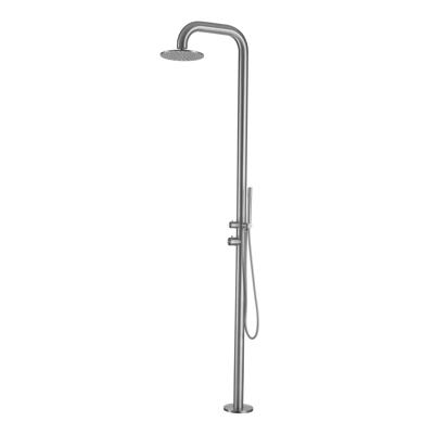 Buitendouche vrijstaand Fortifura Outdoor Deluxe Regendouche Met Handdouche Geborsteld RVS