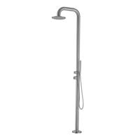Buitendouche vrijstaand Fortifura Outdoor Deluxe Regendouche Met Handdouche Geborsteld RVS