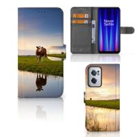 OnePlus Nord CE 2 | Telefoonhoesje | Met pasjeshouder | Koe