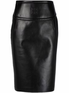 Givenchy jupe crayon en cuir à taille haute - Noir