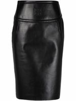 Givenchy jupe crayon en cuir à taille haute - Noir