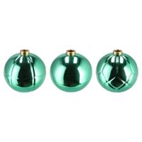 Daan Kromhout Vaas christmasball groen 17 cm 3 assorti | 3 stuks