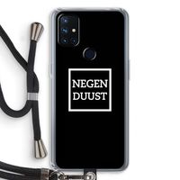 Negenduust black: OnePlus Nord N10 5G Transparant Hoesje met koord