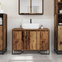 Wasbakkast Oude Hout 91x35x60 cm Geengineerd Hout