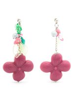 Amir Slama boucles d'oreilles pendantes à fleurs - Violet - thumbnail