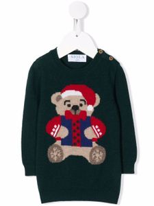 Siola pull Xmas en maille intarsia - Vert