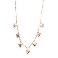 Karma T93-COL-T7-RP Ketting 7 Triangles zilver rosekleurig 38-45 cm