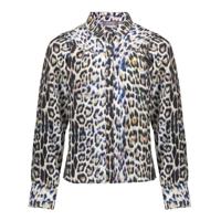Geisha winter blouse meisjes - bruin/blauw/zwart - luipaard