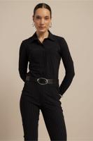 Poppy pinstripe blouse - black/off white - 13625