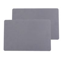 Set van 4x stuks placemats PU-leer/ leer look grijs 45 x 30 cm