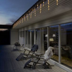 Konstsmide IJspegelverlichting voor buiten - ijspegels - 24 LED&apos;s - 2400K Extra warm wit - 3,75 meter - IP44 - Kerstverlichting buiten