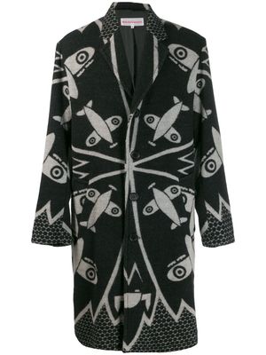 Walter Van Beirendonck Pre-Owned manteau mi-long Weird - Noir
