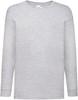 Fruit Of The Loom F240K Kids´ Valueweight Long Sleeve T - Heather Grey - 128