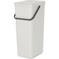 Brabantia Sort & Go prullenbak - lichtgrijs - 40 L - thumbnail