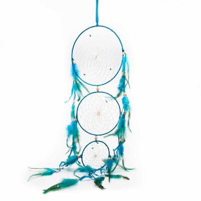 Mandala Dromenvanger 3 Mandela&apos;s Blauw (ca. 70 cm)