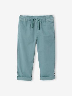 Oprolbare broek voor jongens smaragdgroen Oprolbare broek voor jongens smaragdgroen