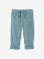 Oprolbare broek voor jongens smaragdgroen