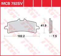 TRW Remblokken, en remschoenen voor de moto, MCB792SV Sinter street