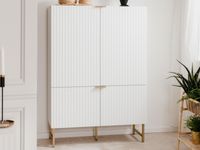 Hoge commode EDINA 4 deuren wit - thumbnail