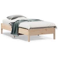 Bedframe zonder matras massief grenenhout 75x190 cm