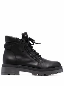 Giuseppe Zanotti bottines à patch logo - Noir