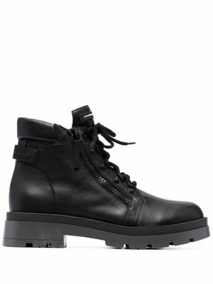 Giuseppe Zanotti bottines à patch logo - Noir