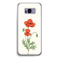Red poppy: Samsung Galaxy S8 Transparant Hoesje