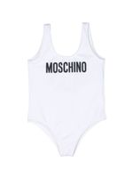 Moschino Kids maillot de bain à logo imprimé - Blanc