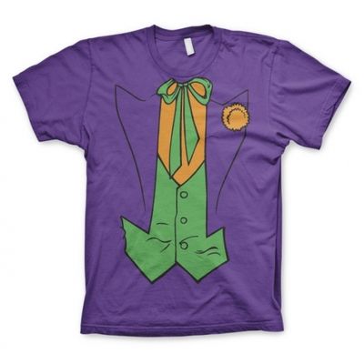 The Joker paars verkleed t-shirt korte mouwen voor heren The Joker paars verkleed t-shirt korte mouwen voor heren