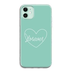Forever heart pastel: iPhone 11 Transparant Hoesje