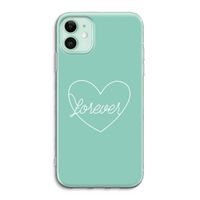 Forever heart pastel: iPhone 11 Transparant Hoesje