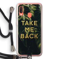 Take me back: Samsung Galaxy A20e Transparant Hoesje met koord