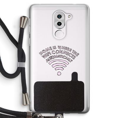 Home Is Where The Wifi Is: Honor 6X Transparant Hoesje met koord