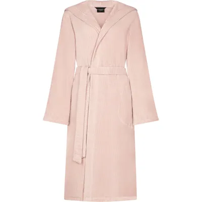 Cawö Cawo Dames Badjas extra licht met Capuchon 6140 blush 42